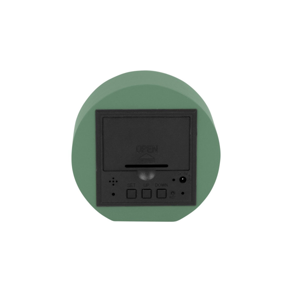 Ψηφιακό Ρολόι Επιτραπέζιο (Φ9) - Ξυπνητήρι Karlsson Spry Round Grayed Jade