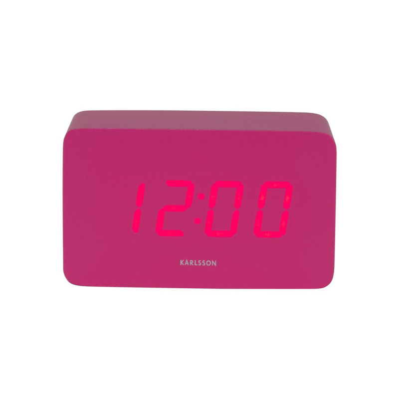 Ψηφιακό Ρολόι Επιτραπέζιο (4.3x5.9) - Ξυπνητήρι Karlsson Spry Tube Bright Pink