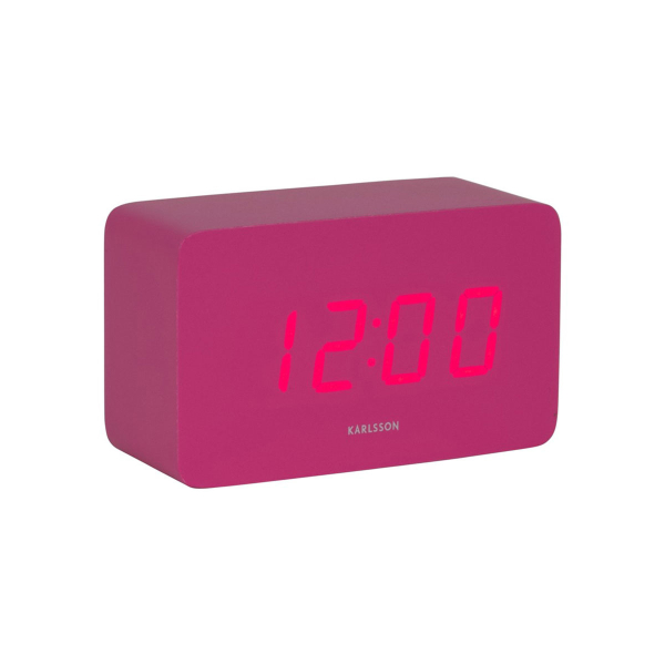 Ψηφιακό Ρολόι Επιτραπέζιο (4.3x5.9) - Ξυπνητήρι Karlsson Spry Tube Bright Pink