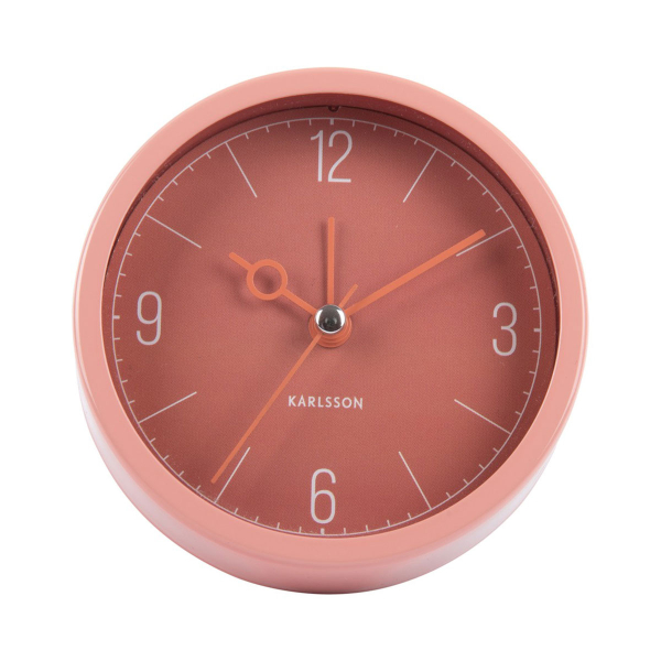 Ρολόι Επιτραπέζιο (Φ9.2) - Ξυπνητήρι Karlsson Monocle Blush Red