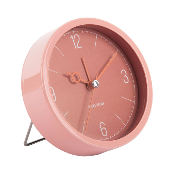 Ρολόι Επιτραπέζιο (Φ9.2) - Ξυπνητήρι Karlsson Monocle Blush Red