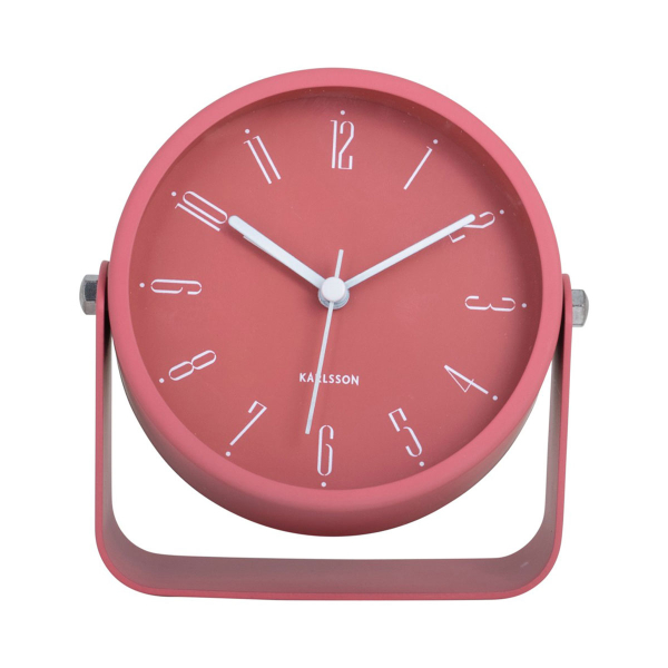 Ρολόι Επιτραπέζιο (Φ11x12.3) - Ξυπνητήρι Karlsson Regal Blush Red