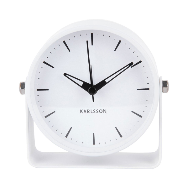 Ρολόι Επιτραπέζιο (Φ11) - Ξυπνητήρι Karlsson Calm White