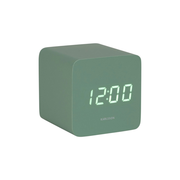 Ψηφιακό Ρολόι Επιτραπέζιο (6.6x6.6) - Ξυπνητήρι Karlsson Spry Square Grayed Jade
