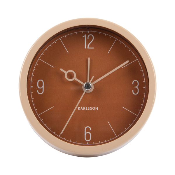 Ρολόι Επιτραπέζιο (Φ9.2) - Ξυπνητήρι Karlsson Monocle Caramel Brown