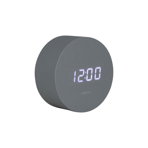 Ψηφιακό Ρολόι Επιτραπέζιο (Φ9) - Ξυπνητήρι Karlsson Spry Round Mouse Grey