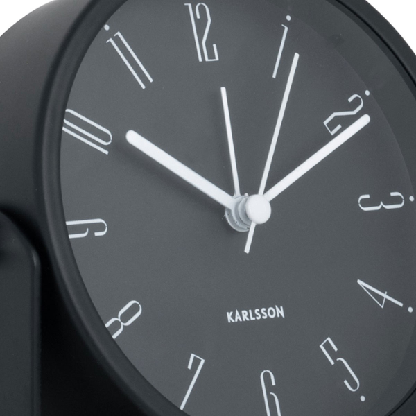 Ρολόι Επιτραπέζιο (Φ11x12.3) - Ξυπνητήρι Karlsson Regal Black