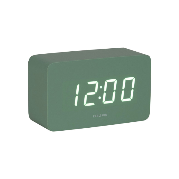 Ψηφιακό Ρολόι Επιτραπέζιο (4.3x5.9) - Ξυπνητήρι Karlsson Spry Tube Grayed Jade