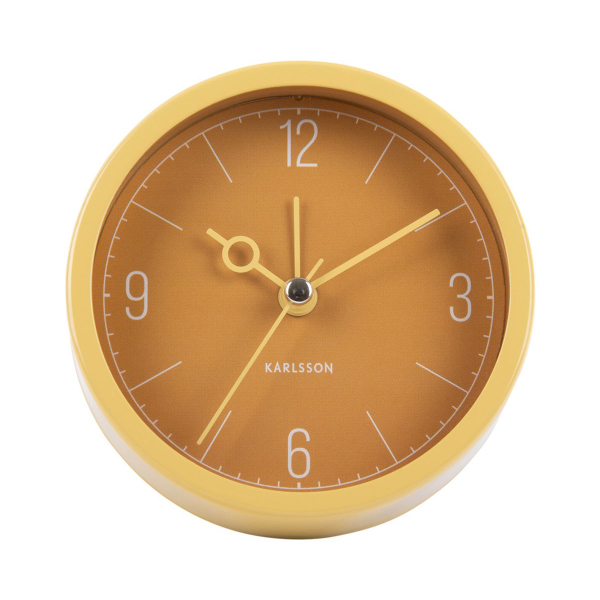 Ρολόι Επιτραπέζιο (Φ9.2) - Ξυπνητήρι Karlsson Monocle Ochre Yellow