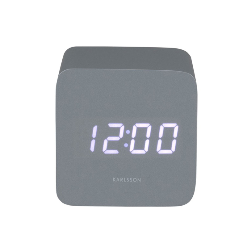 Ψηφιακό Ρολόι Επιτραπέζιο (6.6x6.6) - Ξυπνητήρι Karlsson Spry Square Mouse Grey