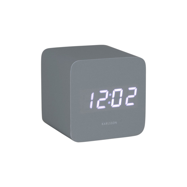Ψηφιακό Ρολόι Επιτραπέζιο (6.6x6.6) - Ξυπνητήρι Karlsson Spry Square Mouse Grey
