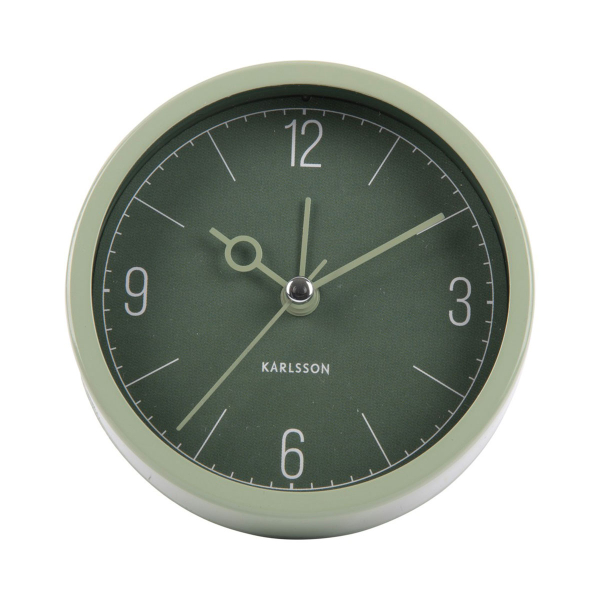Ρολόι Επιτραπέζιο (Φ9.2) - Ξυπνητήρι Karlsson Monocle Jungle Green