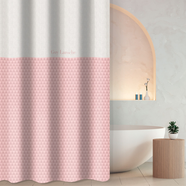 Κουρτίνα Μπάνιου (190x240) Με Τρουκς Guy Laroche Tokyo Dusty Pink