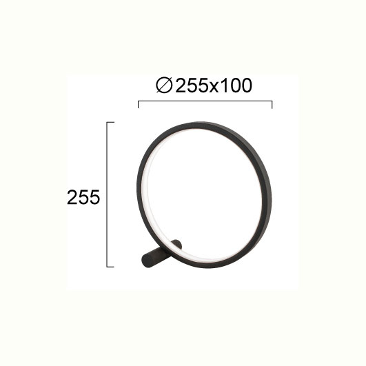 Πορτατίφ Led Viokef Circle Black 429150 φωτογραφία