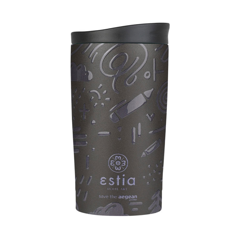 Ποτήρι Θερμός 350ml Estia Save The Aegean Travel Mug Noir Echo 01-25588