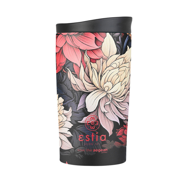 Ποτήρι Θερμός 350ml Estia Save The Aegean Travel Mug Midnight Blossom 01-25595