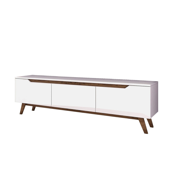 Έπιπλο Τηλεόρασης (180x35x48.6) A-G 893RAN3105 White/Walnut