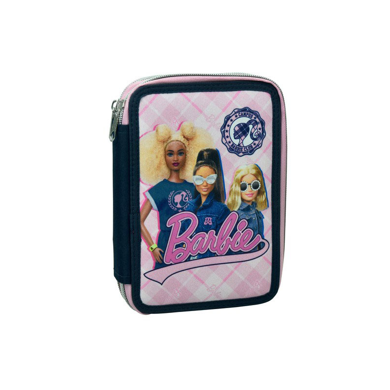 Κασετίνα Διπλή Γεμάτη (18x15x4) Gim Barbie Varsity