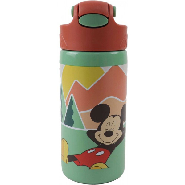 Παγούρι 500ml Με Καλαμάκι Gim SS Mickey