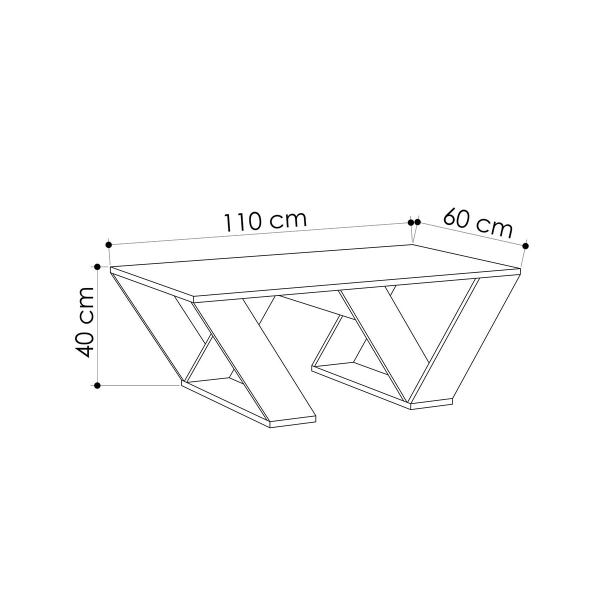 Τραπέζι Σαλονιού (110x60x40) A-G Pirpa 776HMS2820 White