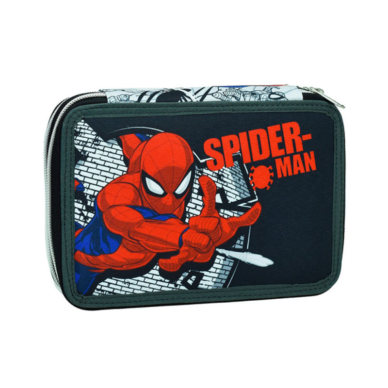 Κασετίνα Διπλή Γεμάτη (18x15x4) Gim Spiderman Spider Wall