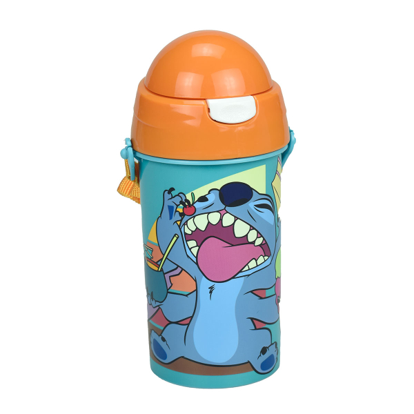 Παγούρι 500ml Με Καλαμάκι Gim FD Lilo & Stitch