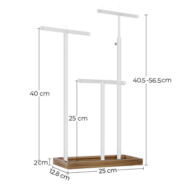 Σταντ Κοσμημάτων Επεκτεινόμενο (25x12.8x40.5-56.5) Songmics JJS016W01V1