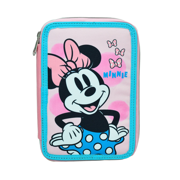 Κασετίνα Διπλή Γεμάτη (18x15x4) Gim Minnie Polka Dot Powder