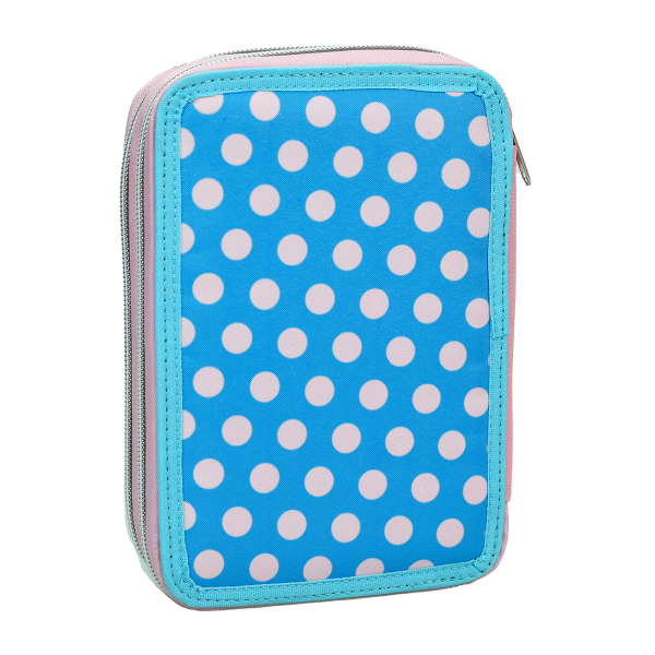 Κασετίνα Διπλή Γεμάτη (18x15x4) Gim Minnie Polka Dot Powder