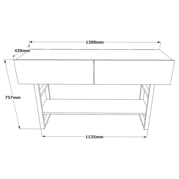 Κονσόλα Εισόδου (138.8x43x75.7) A-G 956LCS2829 Pine