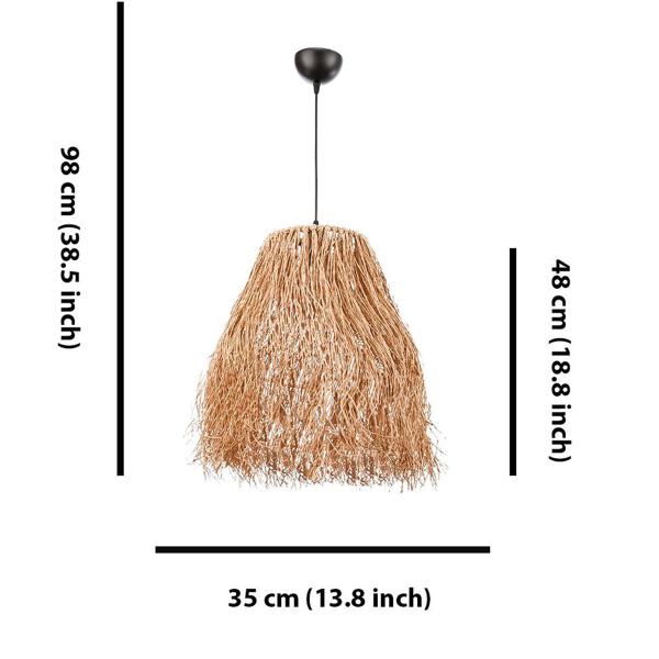 Φωτιστικό Οροφής Μονόφωτο A-G Fringe 390FLH1810 Natural