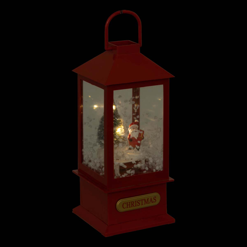 Χριστουγεννιάτικο Φανάρι Με Led (9x9x19.5) A-S Lantern Red 199880