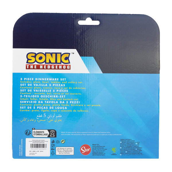 Παιδικό Σετ Φαγητού 5τμχ Stor Sonic