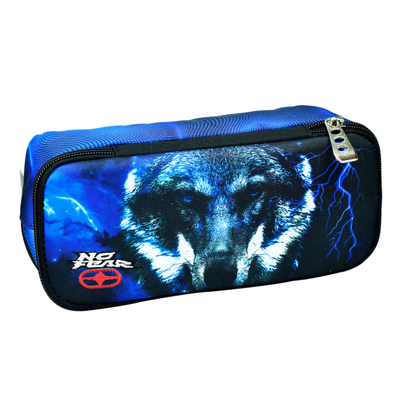 Κασετίνα Διπλή (23x6x10) No Fear Night Wolf