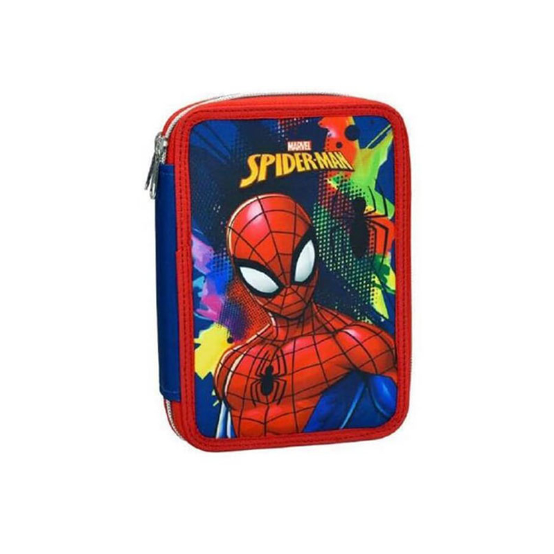 Κασετίνα Διπλή Γεμάτη (18x15x4) Gim Spiderman Silver Eyes