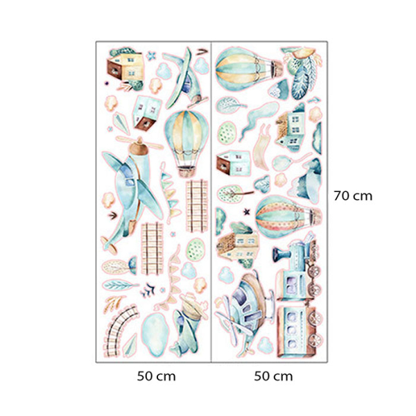 Παιδικά Αυτοκόλλητα Τοίχου Sipo Airplanes SIP-WS63024