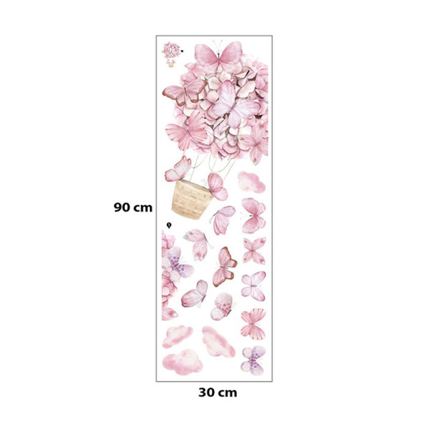 Παιδικά Αυτοκόλλητα Τοίχου Sipo Pink Butterflies SIP-WS63029