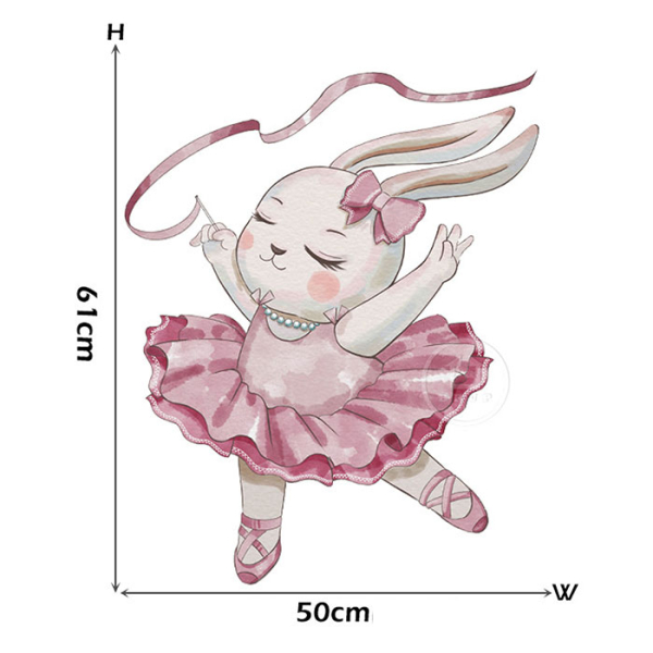 Παιδικά Αυτοκόλλητα Τοίχου Sipo Ballerina Bunny SIP-WS63032