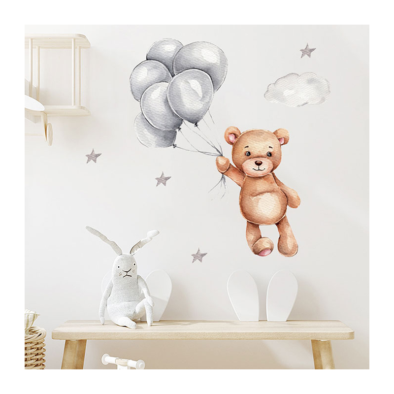 Παιδικά Αυτοκόλλητα Τοίχου Sipo Teddy Bear With Balloons SIP-WS63036