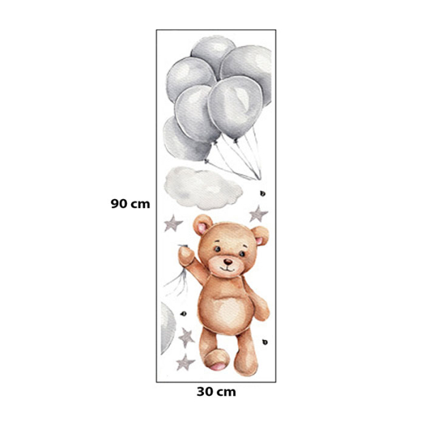 Παιδικά Αυτοκόλλητα Τοίχου Sipo Teddy Bear With Balloons SIP-WS63036