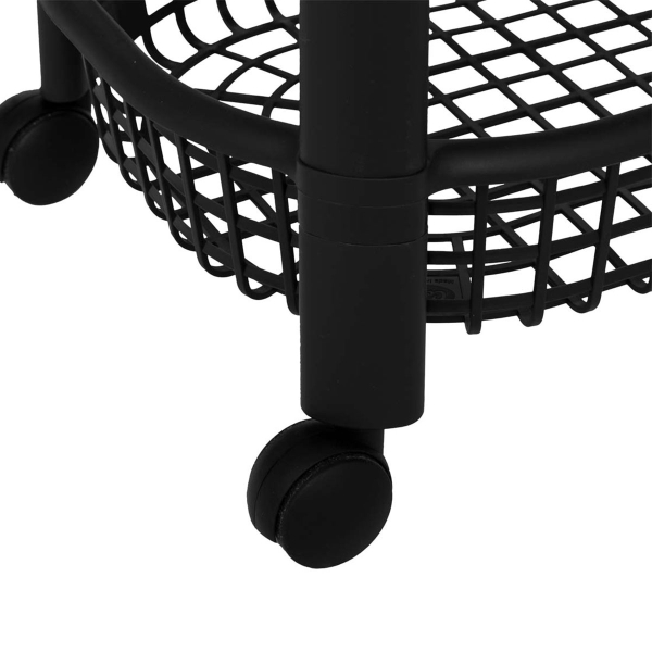 Τρόλεϊ/Ραφιέρα 4 Θέσεων (46.5x25.5x79) F-V Basket Trolley Black 189990A