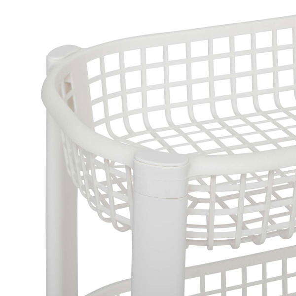 Τρόλεϊ/Ραφιέρα 4 Θέσεων (46.5x25.5x79) F-V Basket Trolley White 189990B