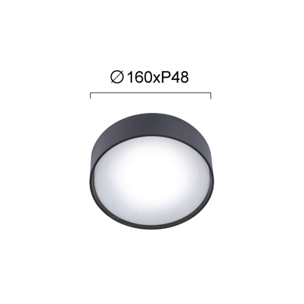 Φωτιστικό Πλαφονιέρα Led Viokef Ibiza Grey 4298800