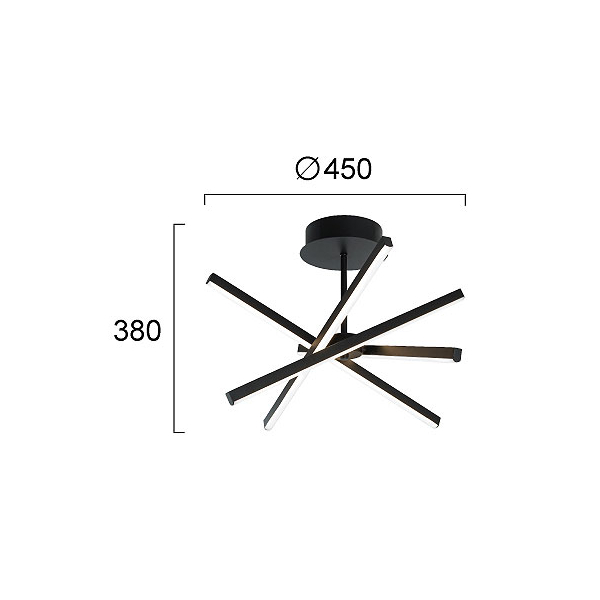 Φωτιστικό Οροφής Led Dimmable Viokef Ray 4301200