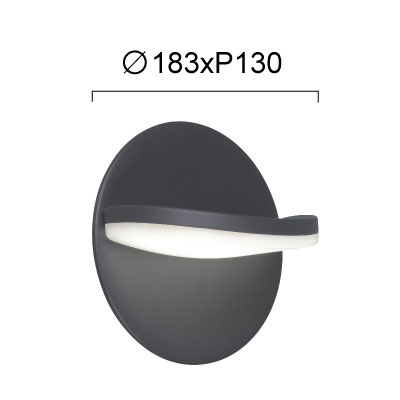 Απλίκα Led Εξωτερικού Χώρου Viokef Letty Grey 4309400 φωτογραφία