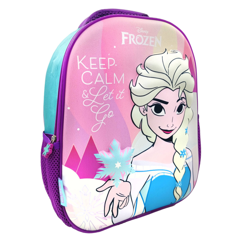 Σχολική Τσάντα Νηπιαγωγείου (26x10x32) Must 3D Frozen Keep Calm And Let It Go 564326