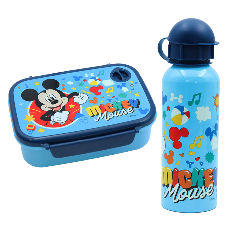 Φαγητοδοχείο 800ml & Παγούρι 500ml Must Mickey 564403