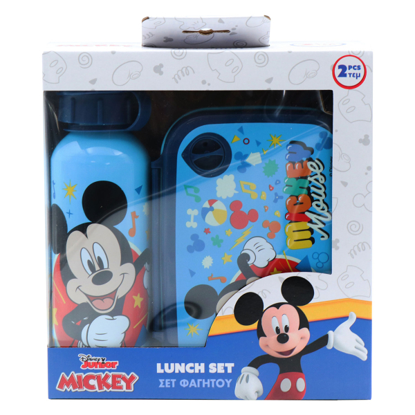 Φαγητοδοχείο 800ml & Παγούρι 500ml Must Mickey 564403