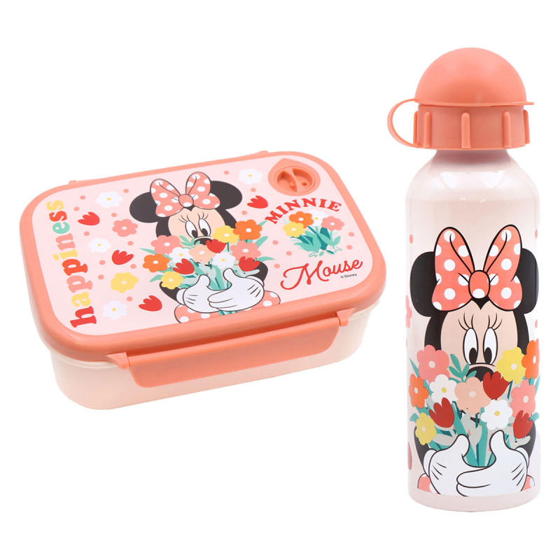 Φαγητοδοχείο 800ml & Παγούρι 500ml Must Minnie 564404