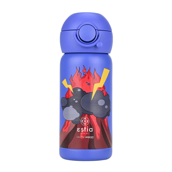 Παγούρι - Θερμός 350ml Με Καλαμάκι Estia Save The Aegean Lava Splash 01-23508